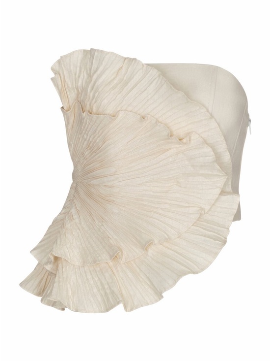 Andres Otalora Tops - Andres Otalora Las Olas Pleated Linen Top Size 4